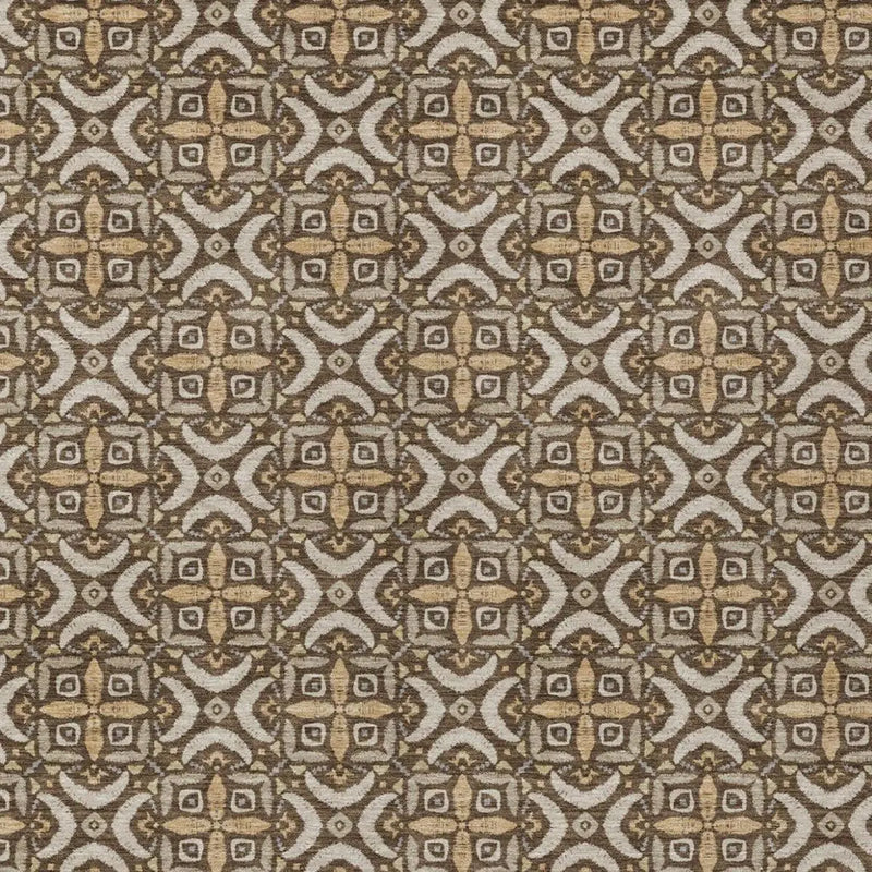 9' X 12' Chocolate And Brown Geometric Washable Indoor Outdoor Area Rug Homeroots Outdoor
