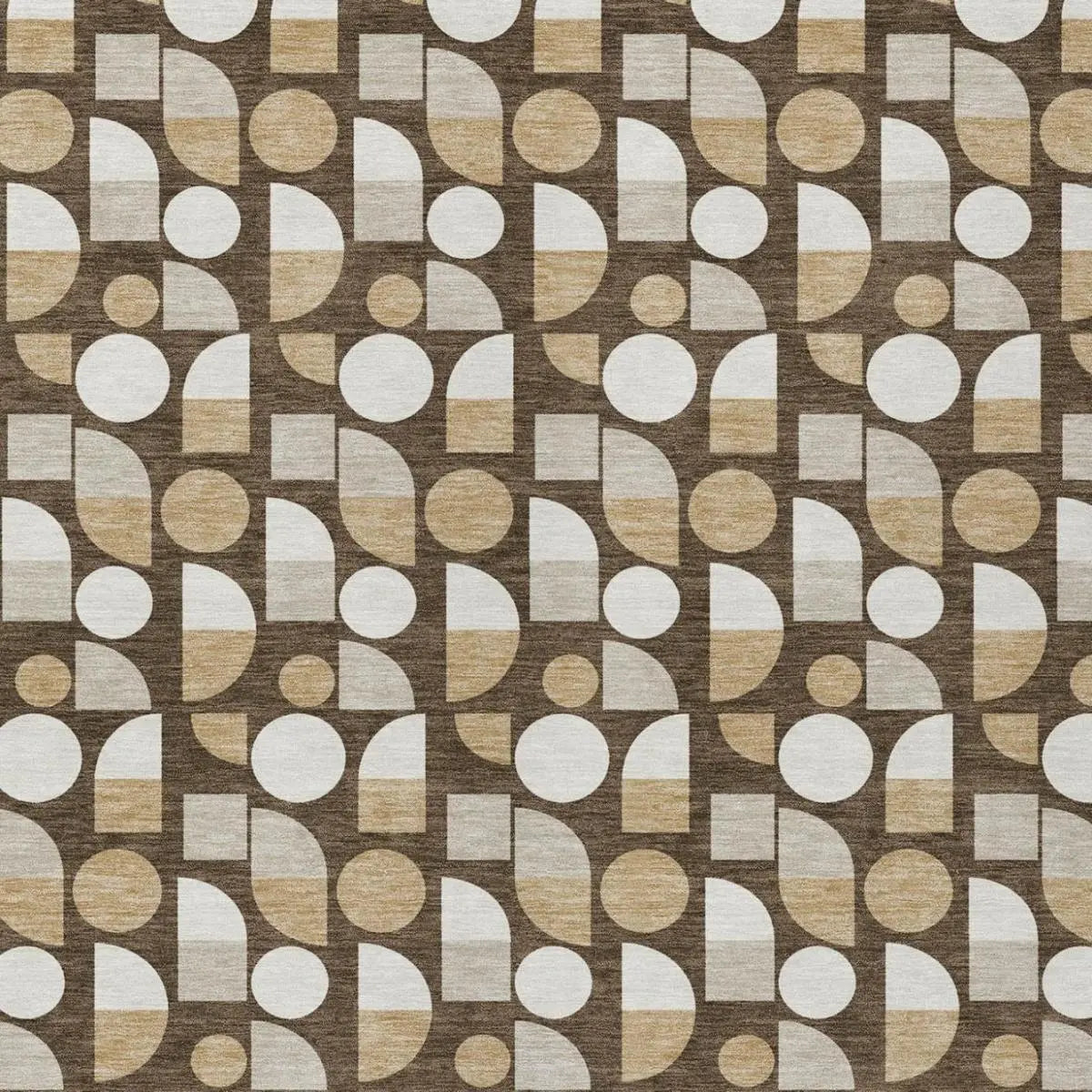 9' X 12' Chocolate And Brown Geometric Washable Indoor Outdoor Area Rug Homeroots Outdoor
