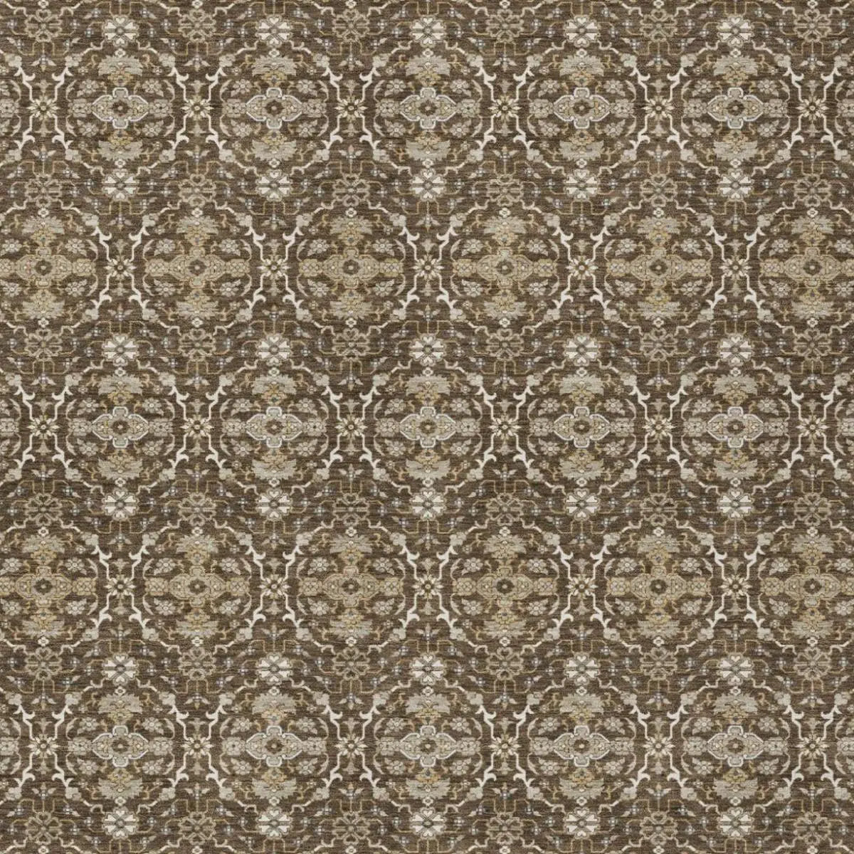 9' X 12' Chocolate And Brown Oriental Washable Indoor Outdoor Area Rug Homeroots Outdoor