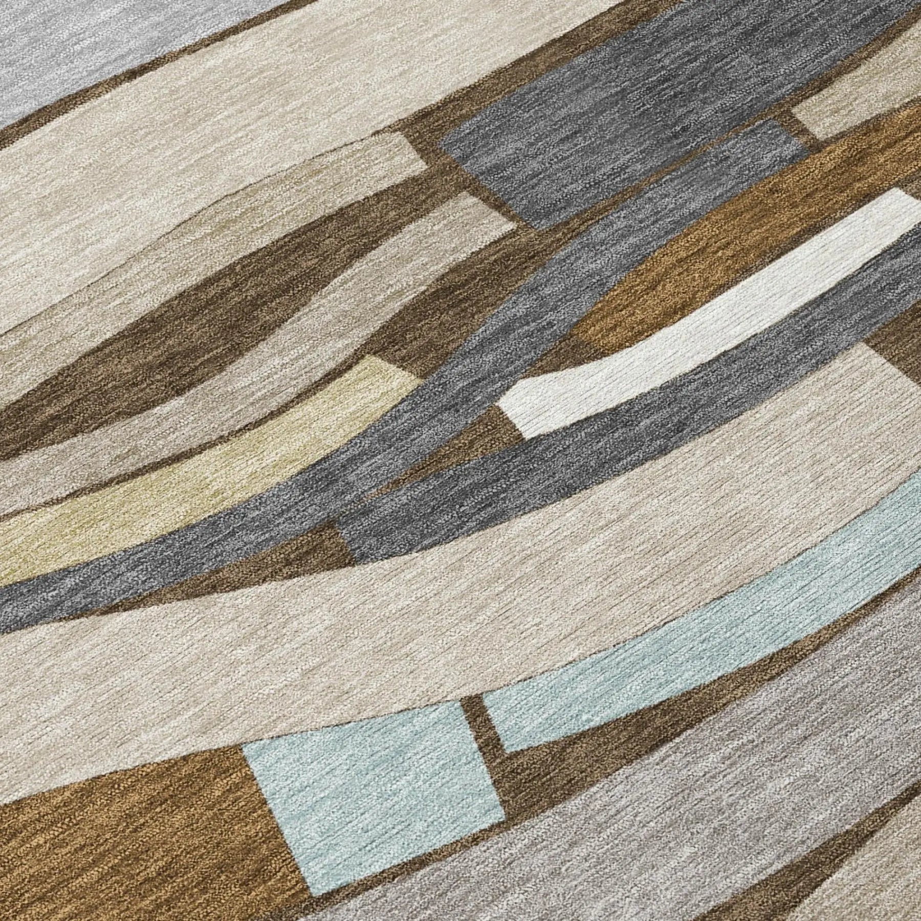9' X 12' Chocolate And Brown Striped Washable Indoor Outdoor Area Rug Homeroots Outdoor