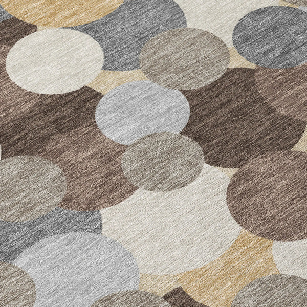 9' X 12' Chocolate And Ivory Geometric Washable Indoor Outdoor Area Rug Homeroots Outdoor