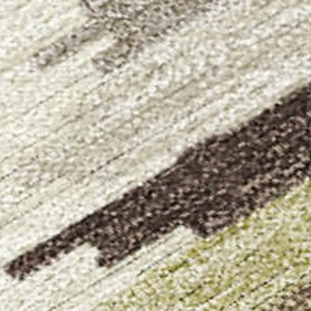 9' X 12' Chocolate And Ivory Tribal Washable Indoor Outdoor Area Rug Homeroots Outdoor