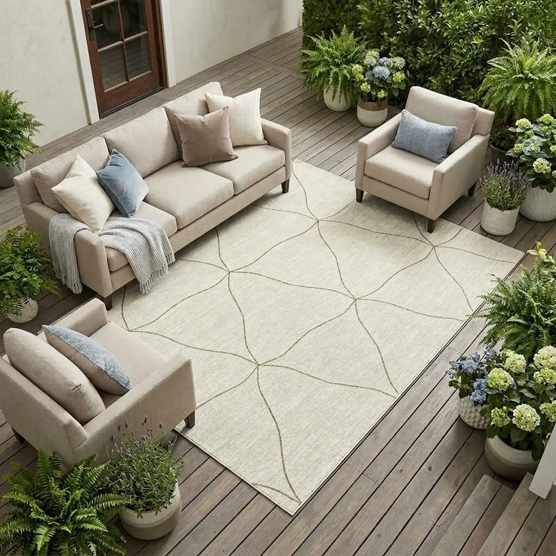 9' X 12' Coffee And Brown Geometric Washable Indoor Outdoor Area Rug Homeroots Outdoor