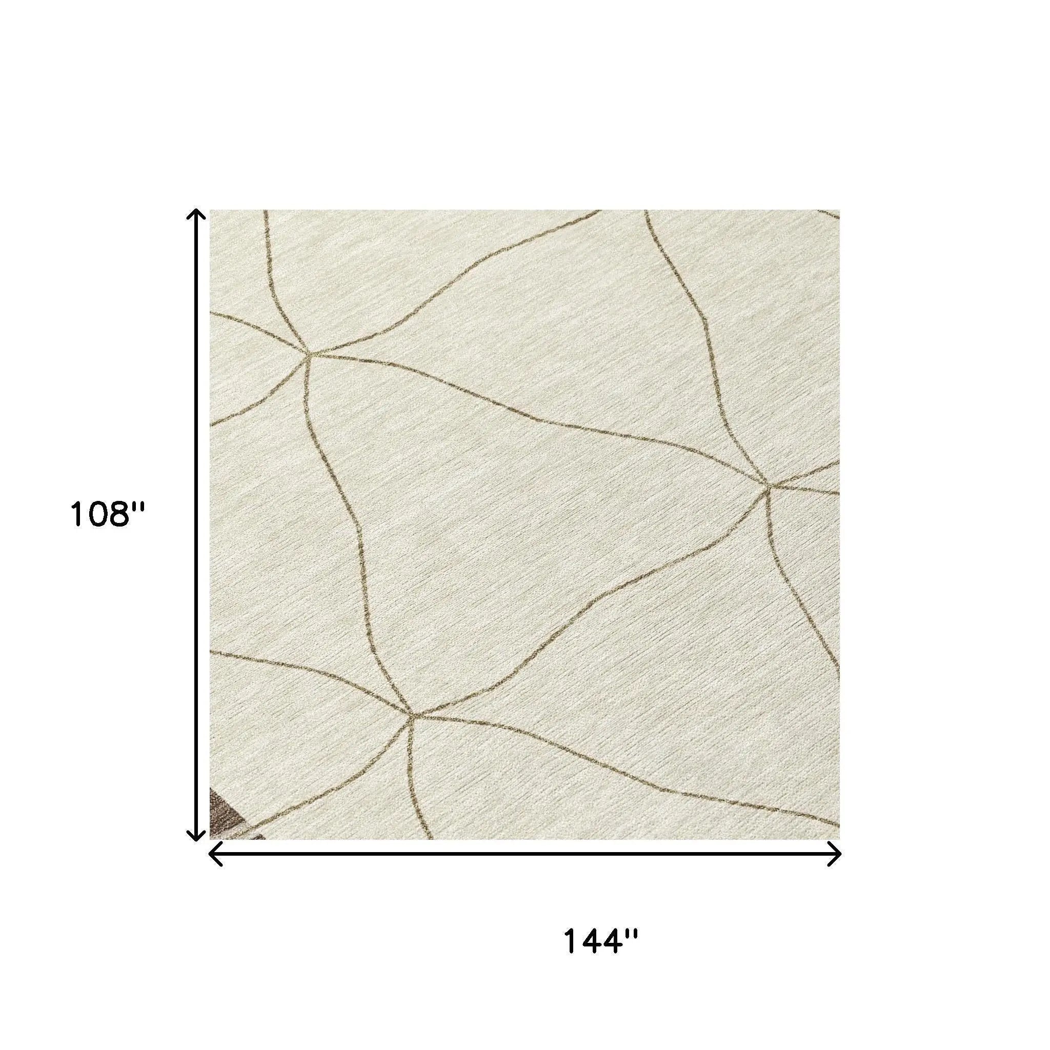 9' X 12' Coffee And Brown Geometric Washable Indoor Outdoor Area Rug Homeroots Outdoor