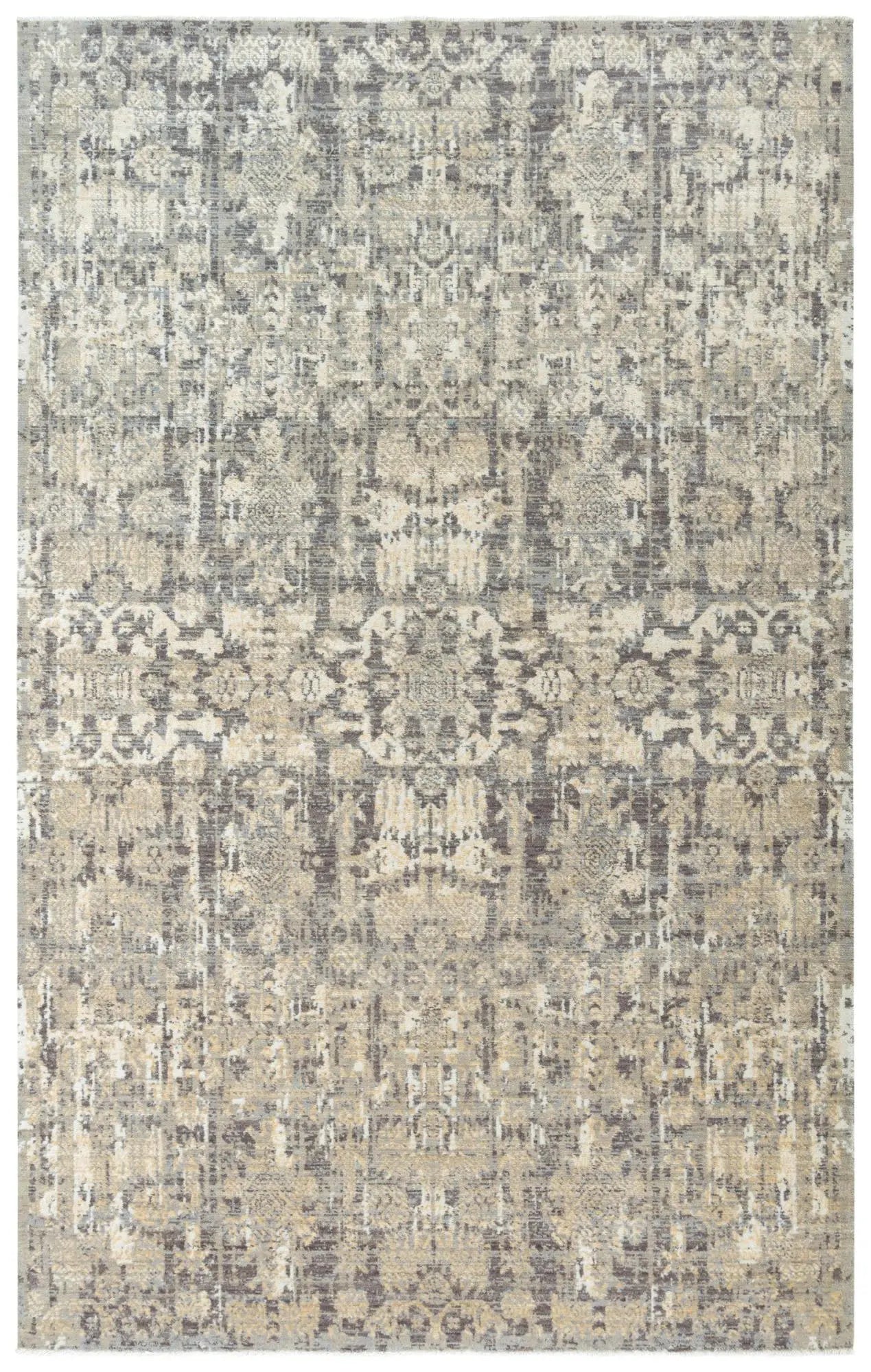 9' X 12' Copper And Beige New Zealand Lambs Wool Damask Hand Carved Handmade Area Rug Homeroots Home Decor