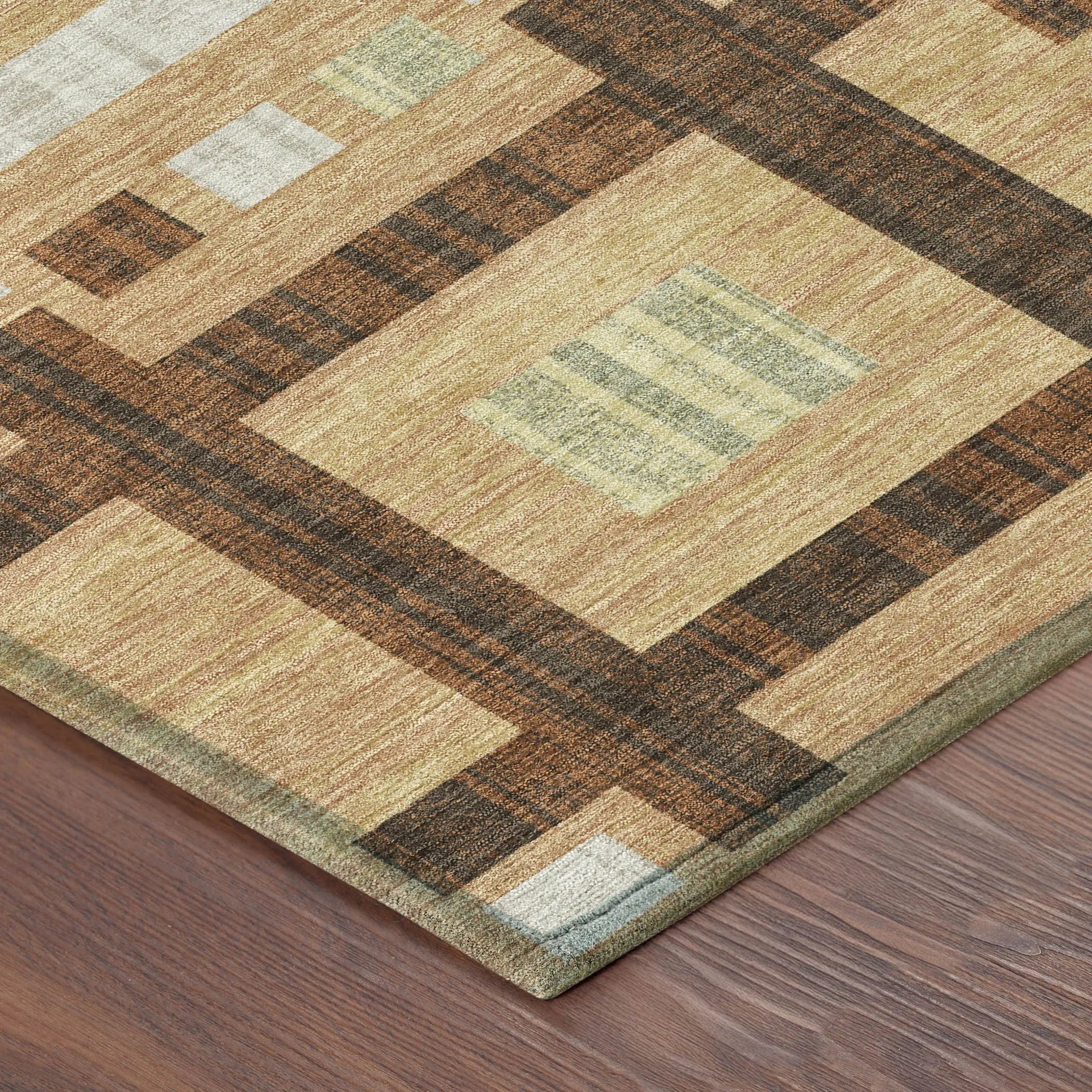 9' X 12' Copper And Brown Geometric Washable Indoor Outdoor Area Rug Homeroots Outdoor