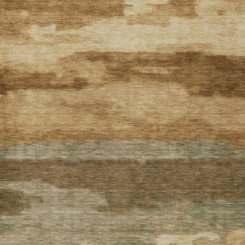 9' X 12' Copper And Orange Abstract Washable Indoor Outdoor Area Rug Homeroots Outdoor