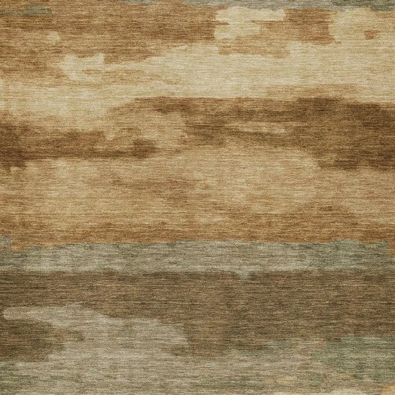 9' X 12' Copper And Orange Abstract Washable Indoor Outdoor Area Rug Homeroots Outdoor
