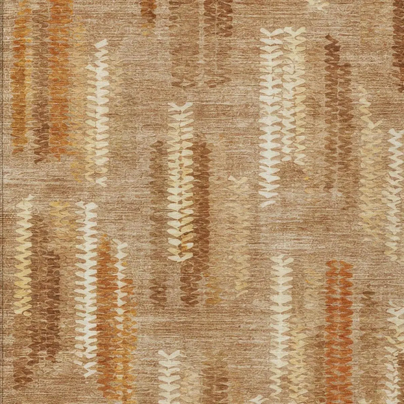 9' X 12' Copper And Orange Abstract Washable Indoor Outdoor Area Rug Homeroots Outdoor