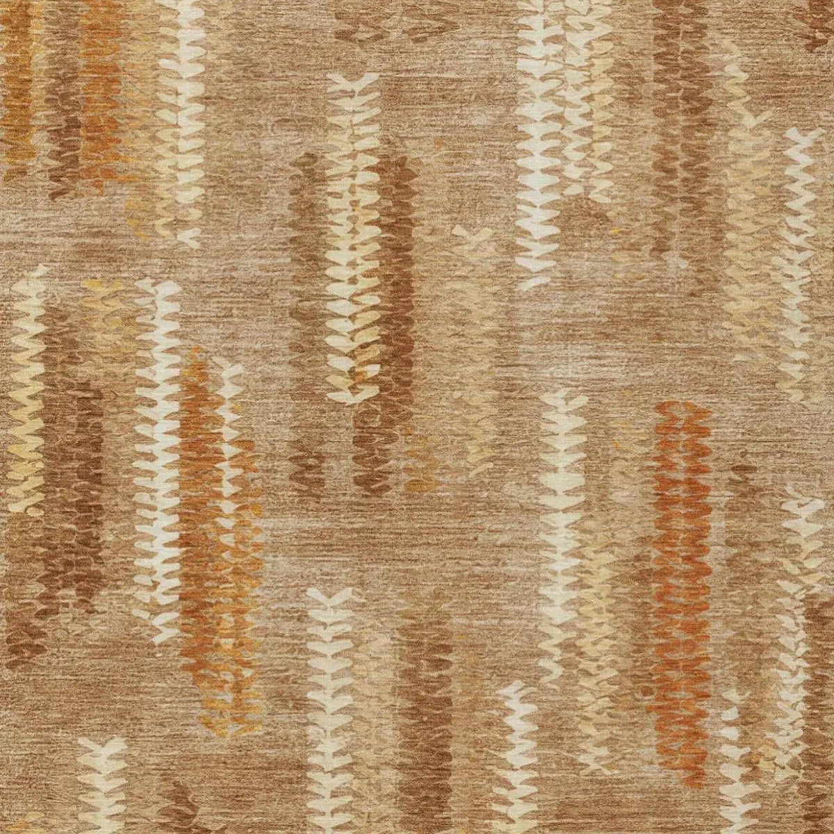 9' X 12' Copper And Orange Abstract Washable Indoor Outdoor Area Rug Homeroots Outdoor