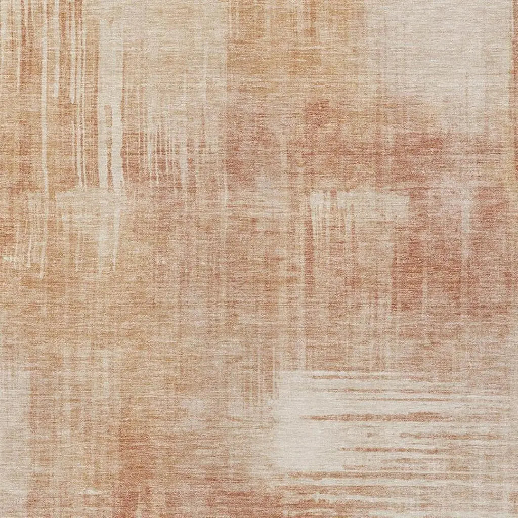 9' X 12' Copper And Orange Abstract Washable Indoor Outdoor Area Rug Homeroots Outdoor