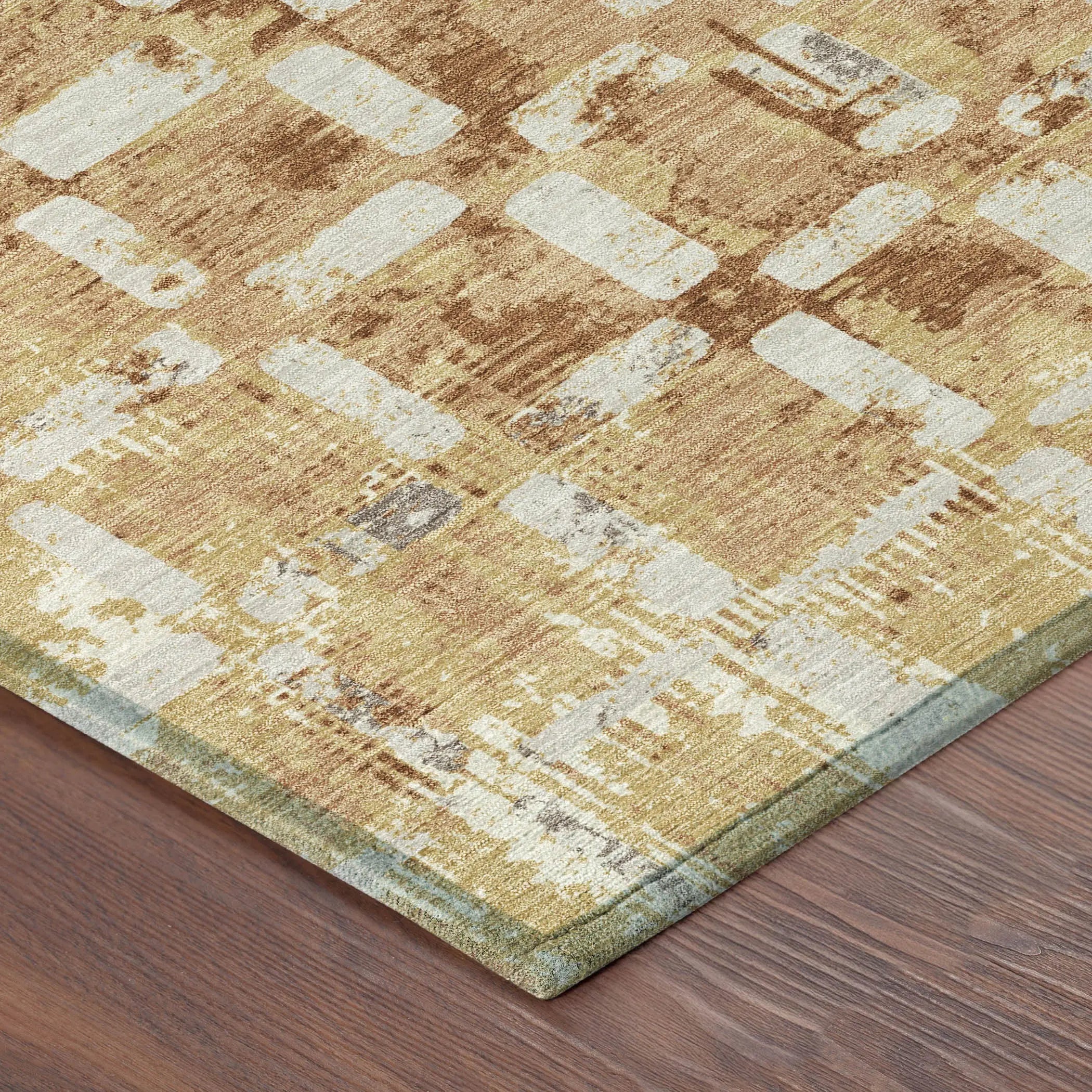 9' X 12' Copper And Orange Abstract Washable Indoor Outdoor Area Rug Homeroots Outdoor