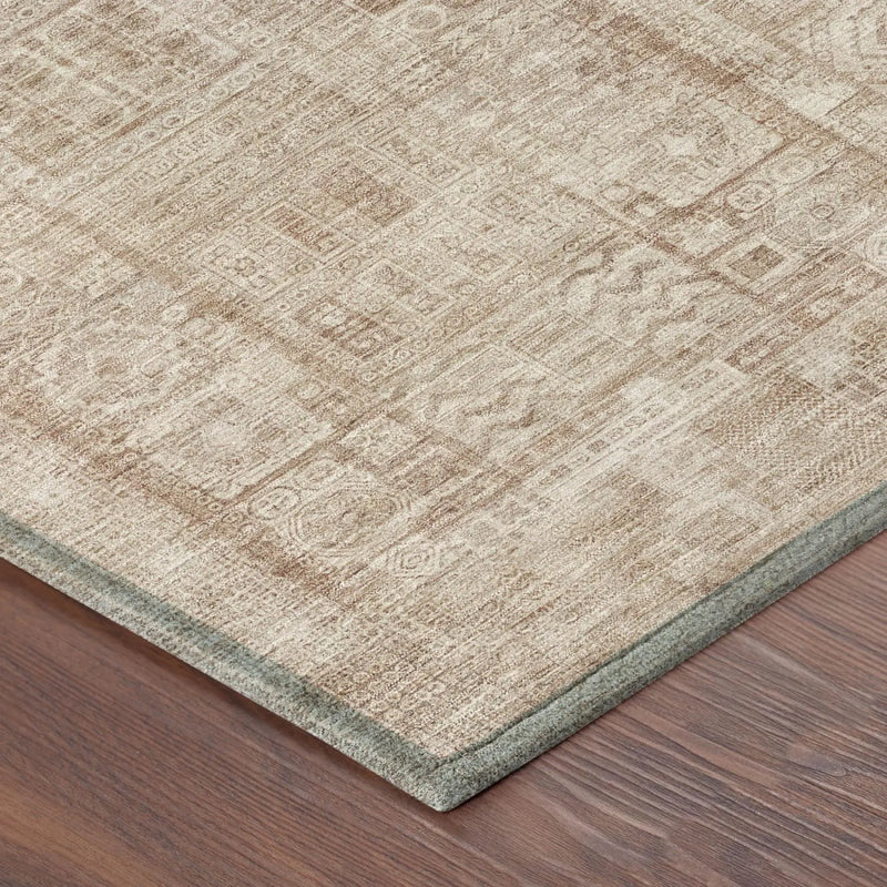 9' X 12' Copper And Orange Oriental Washable Indoor Outdoor Area Rug Homeroots Outdoor