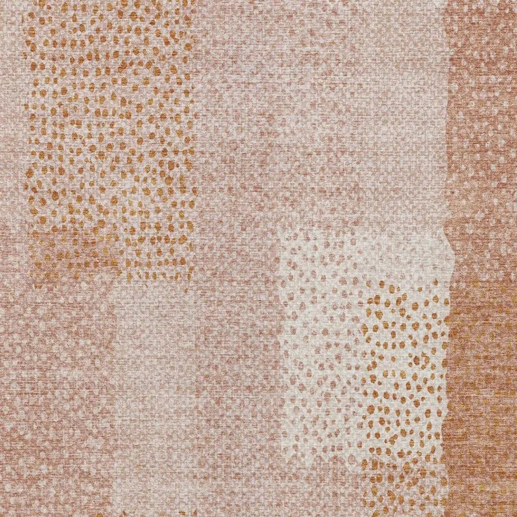 9' X 12' Coral And Orange Abstract Washable Indoor Outdoor Area Rug Homeroots Outdoor