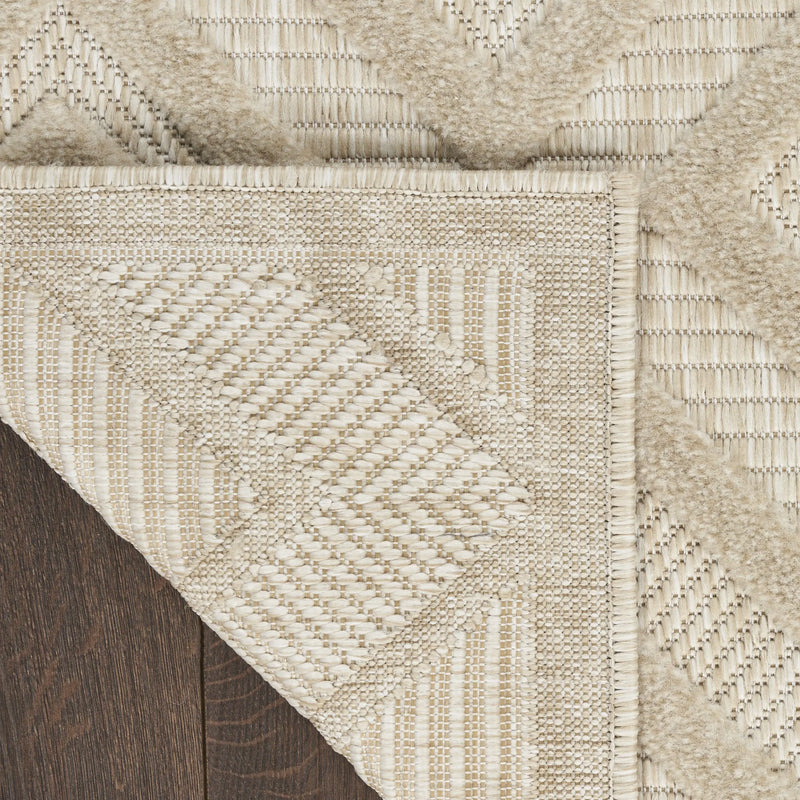 9' X 12' Cream And Beige Geometric Indoor Outdoor Area Rug Homeroots Outdoor