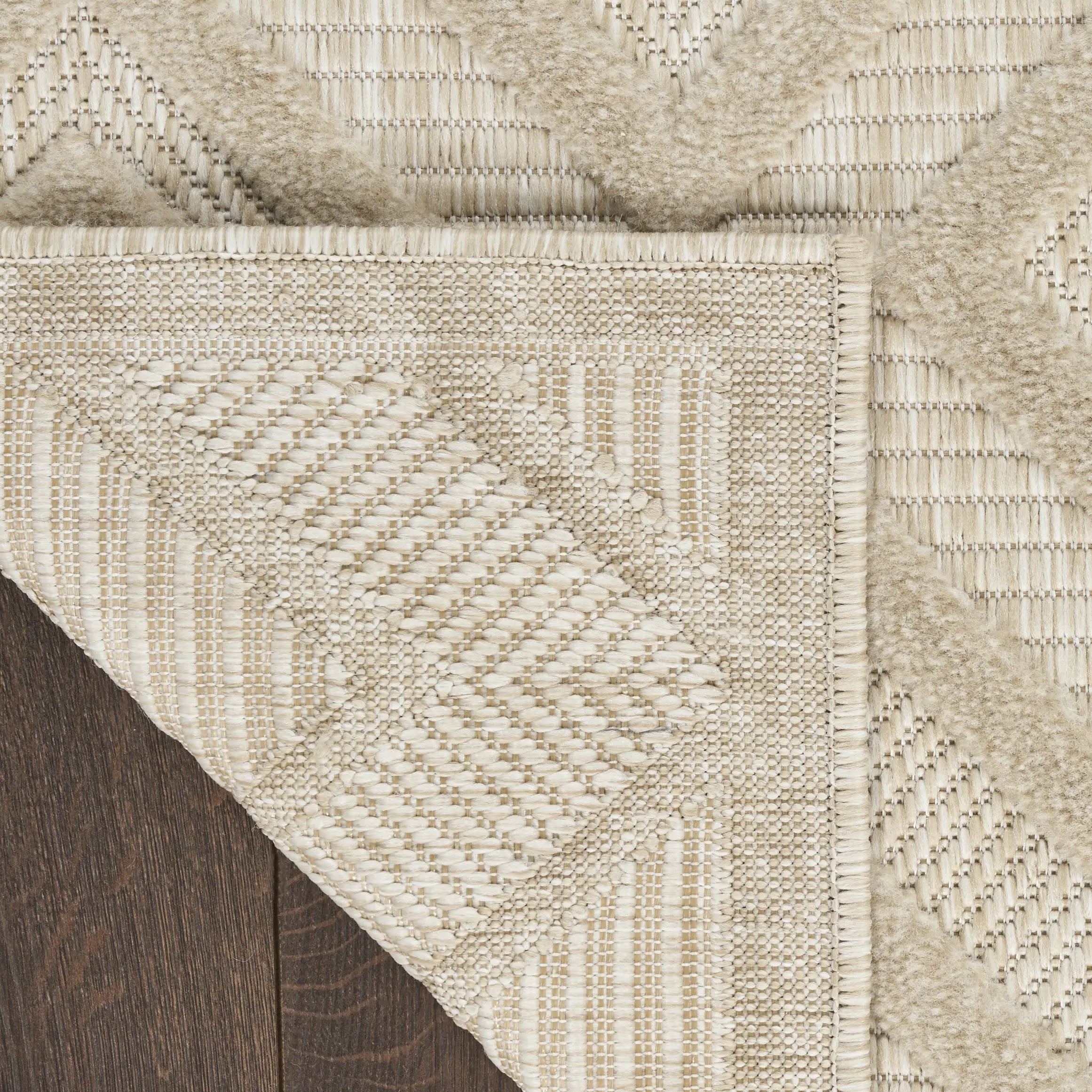 9' X 12' Cream And Beige Geometric Indoor Outdoor Area Rug Homeroots Outdoor