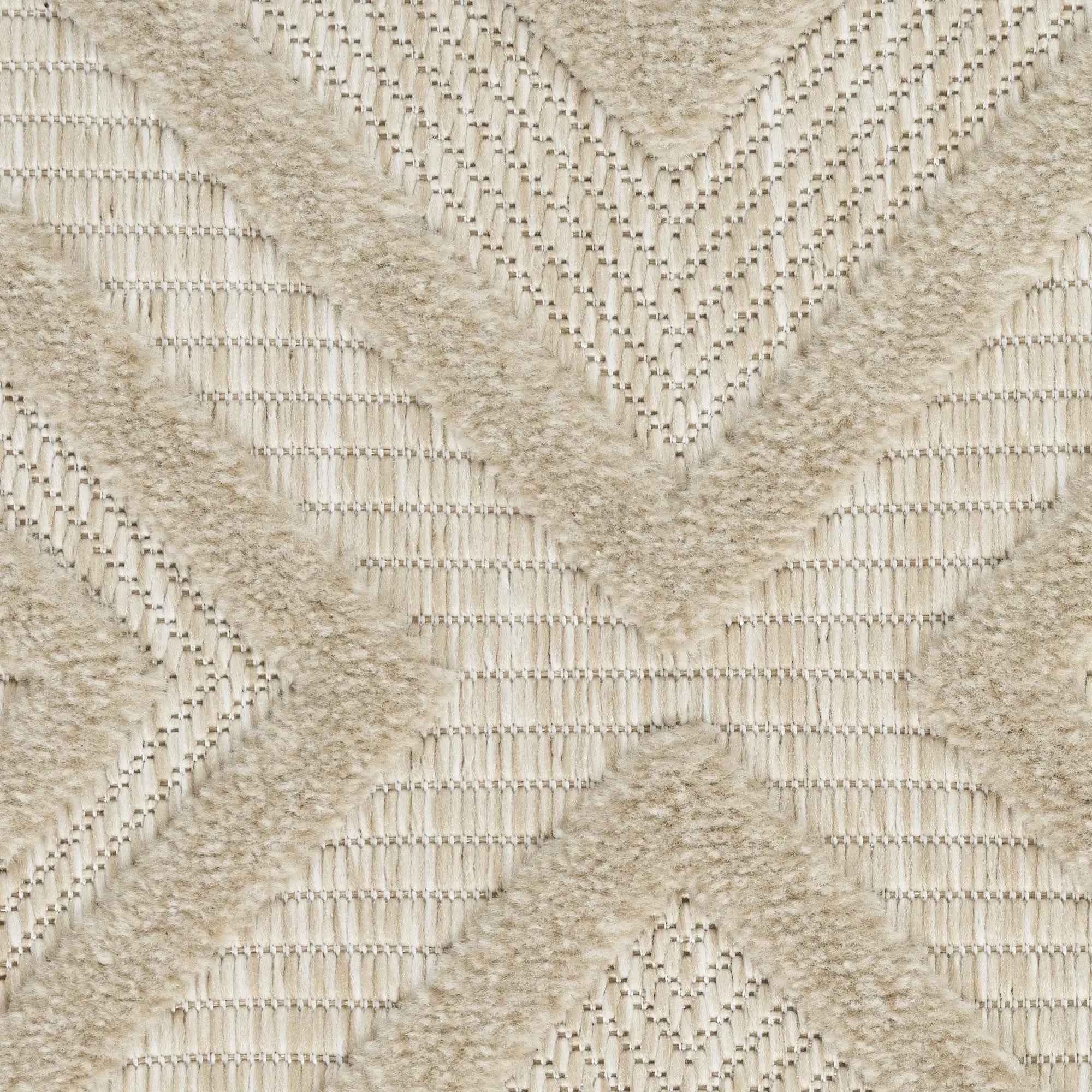 9' X 12' Cream And Beige Geometric Indoor Outdoor Area Rug Homeroots Outdoor