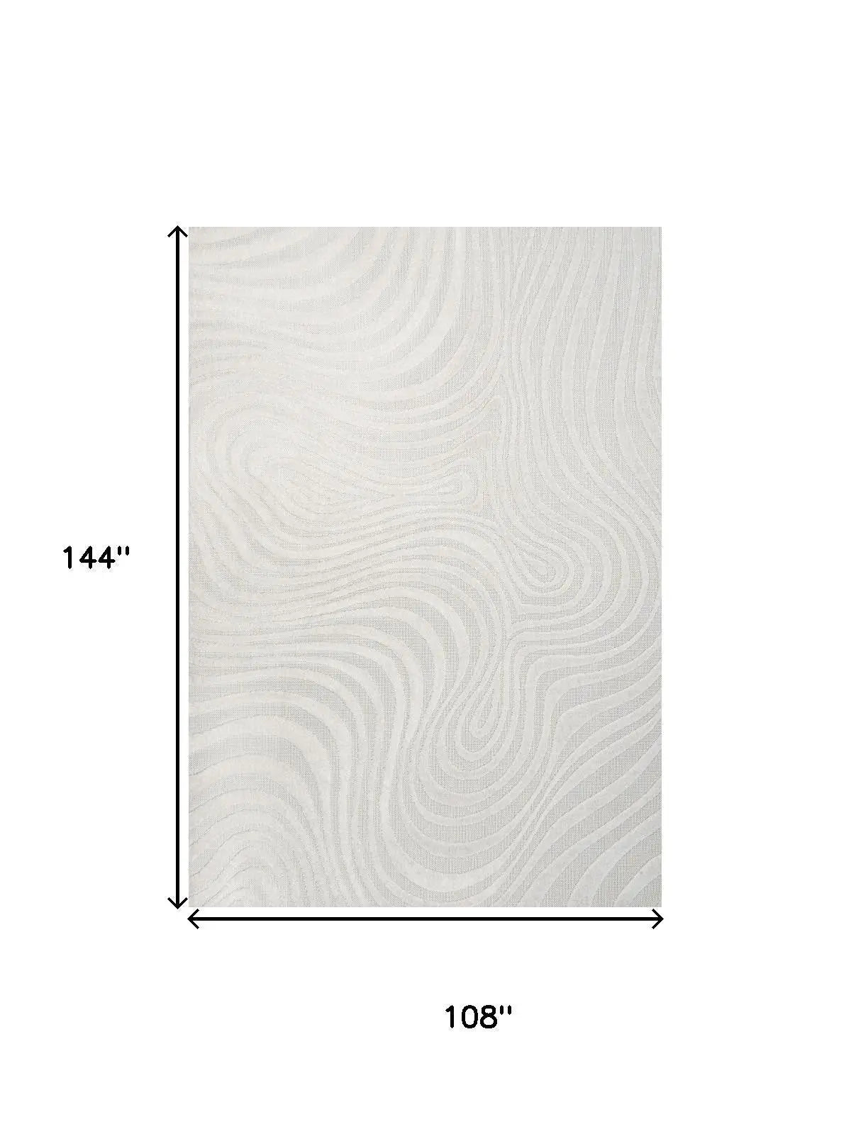 9' X 12' Cream And Ivory Abstract Indoor Outdoor Area Rug Homeroots Outdoor
