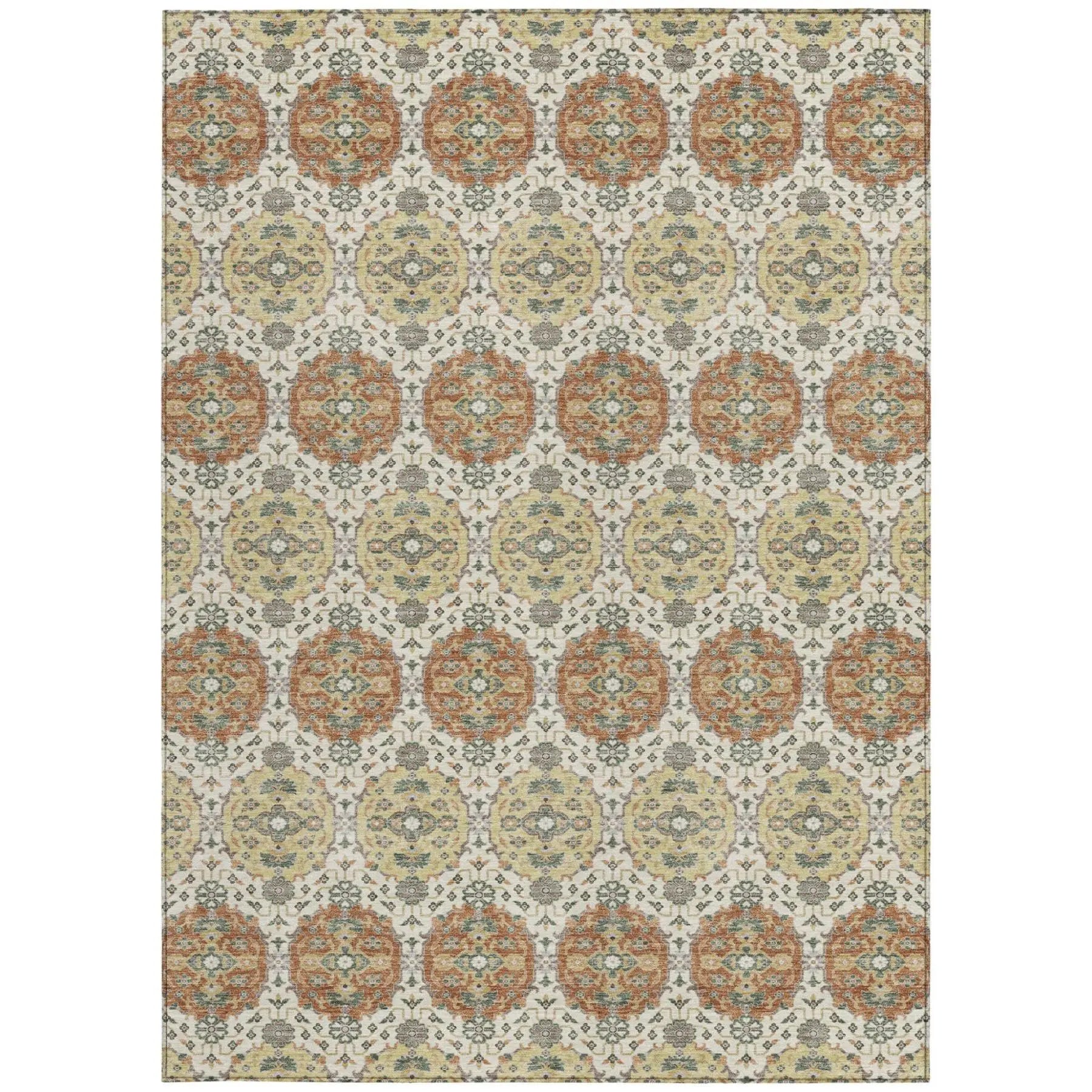 9' X 12' Cream And Ivory Striped Washable Indoor Outdoor Area Rug Homeroots Outdoor