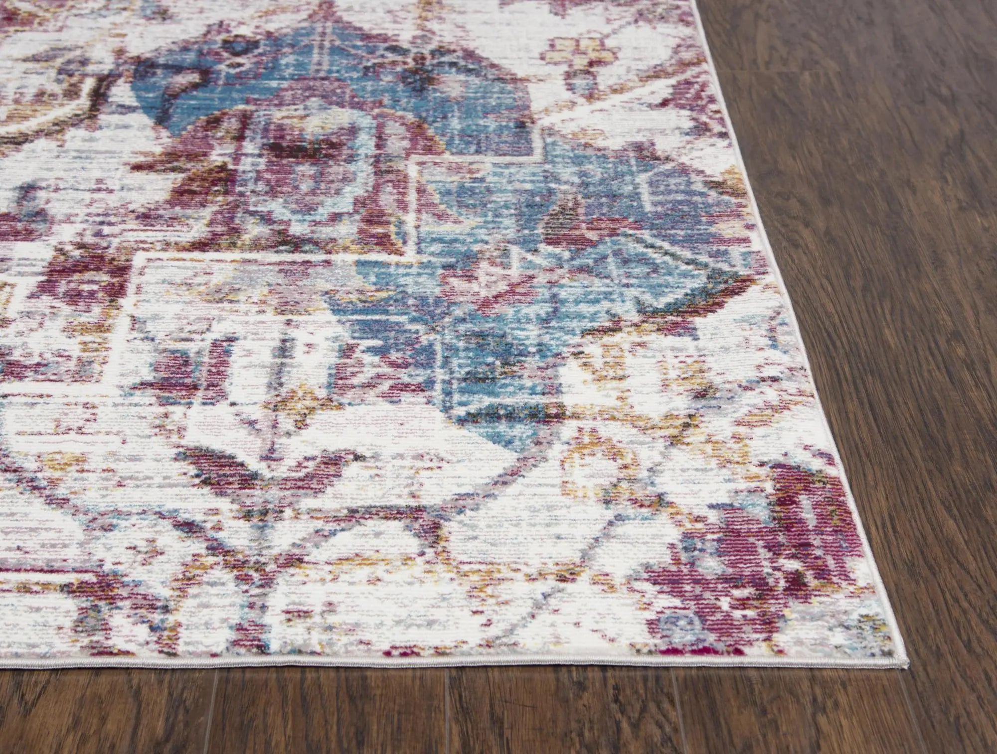 9' X 12' Cream Blue Rust And Gold Oriental Area Rug Homeroots Home Decor