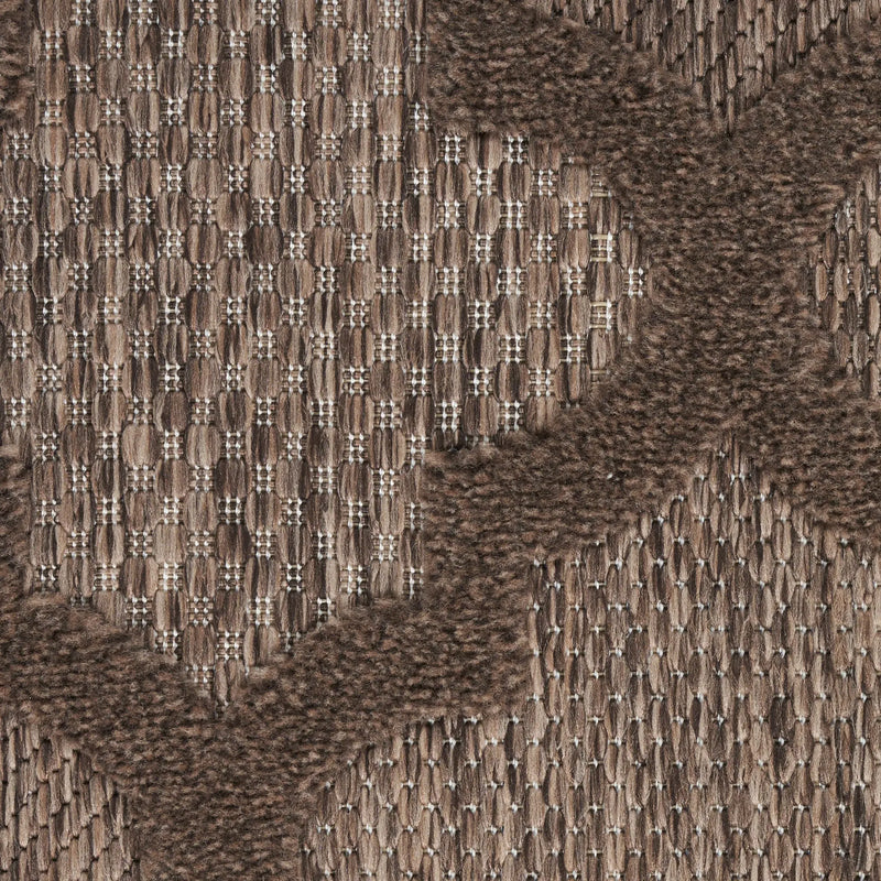 9' X 12' Dark Brown And Light Brown Trellis Indoor Outdoor Area Rug Homeroots Outdoor