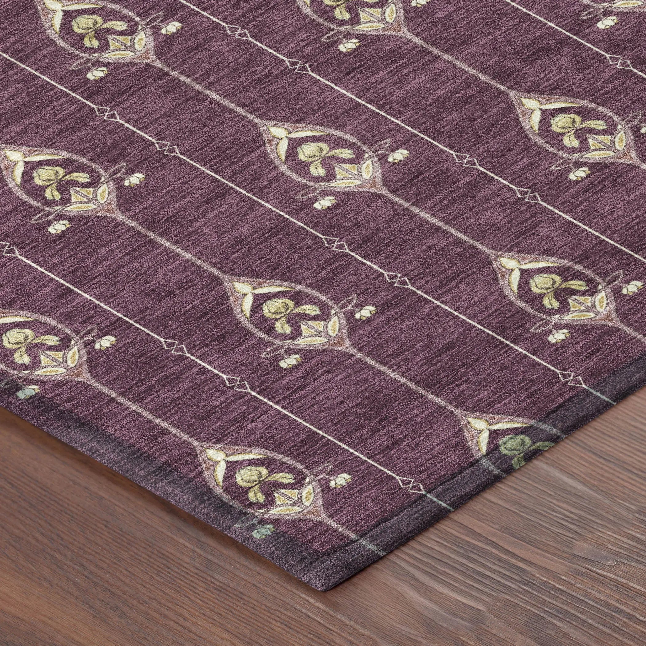 9' X 12' Eggplant And Graphite Geometric Washable Indoor Outdoor Area Rug Homeroots Outdoor