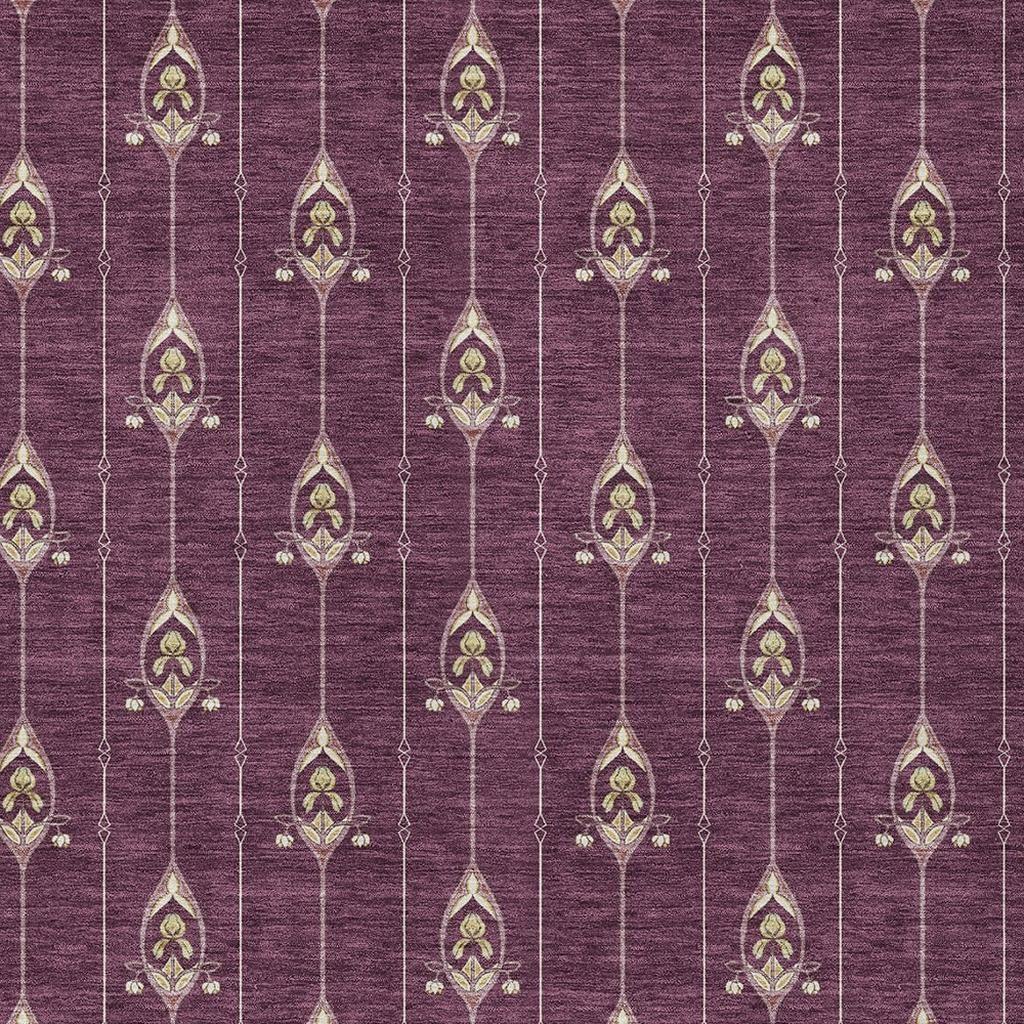 9' X 12' Eggplant And Graphite Geometric Washable Indoor Outdoor Area Rug Homeroots Outdoor