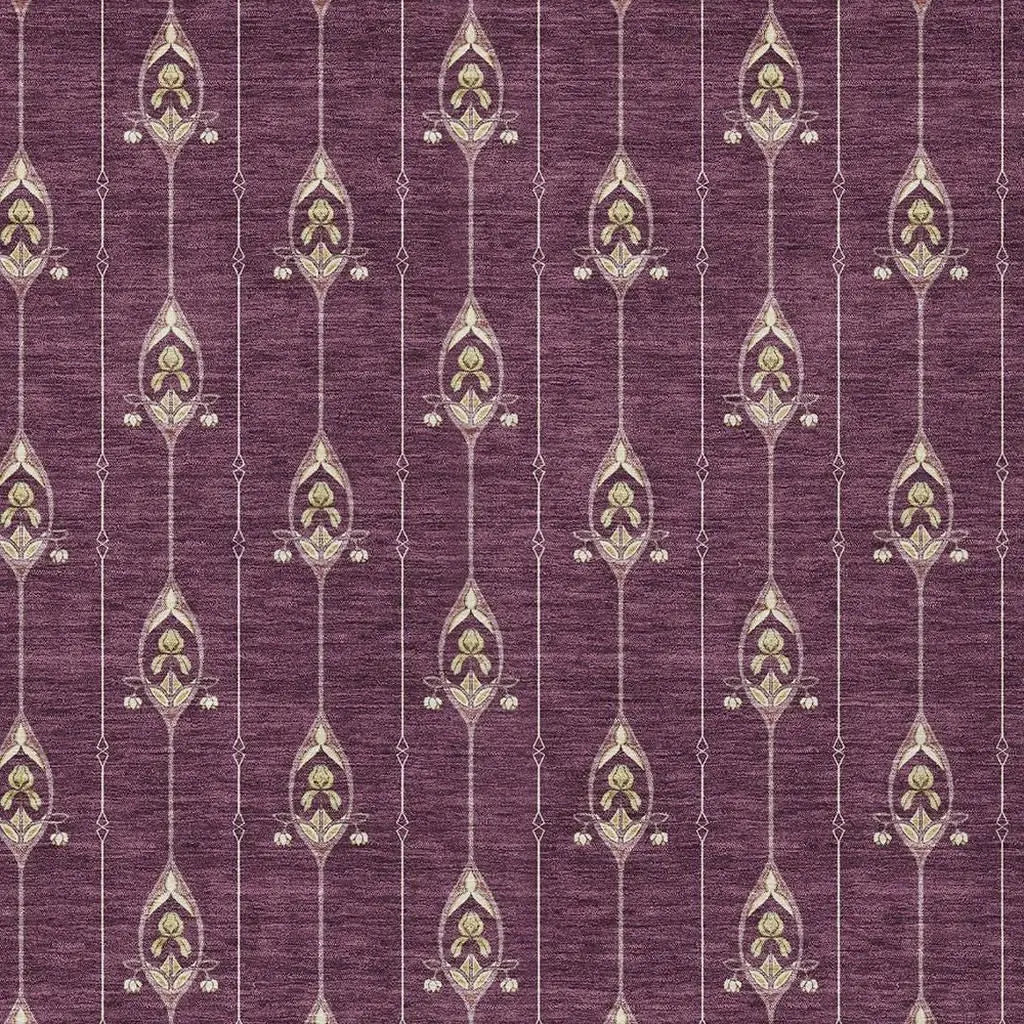9' X 12' Eggplant And Graphite Geometric Washable Indoor Outdoor Area Rug Homeroots Outdoor