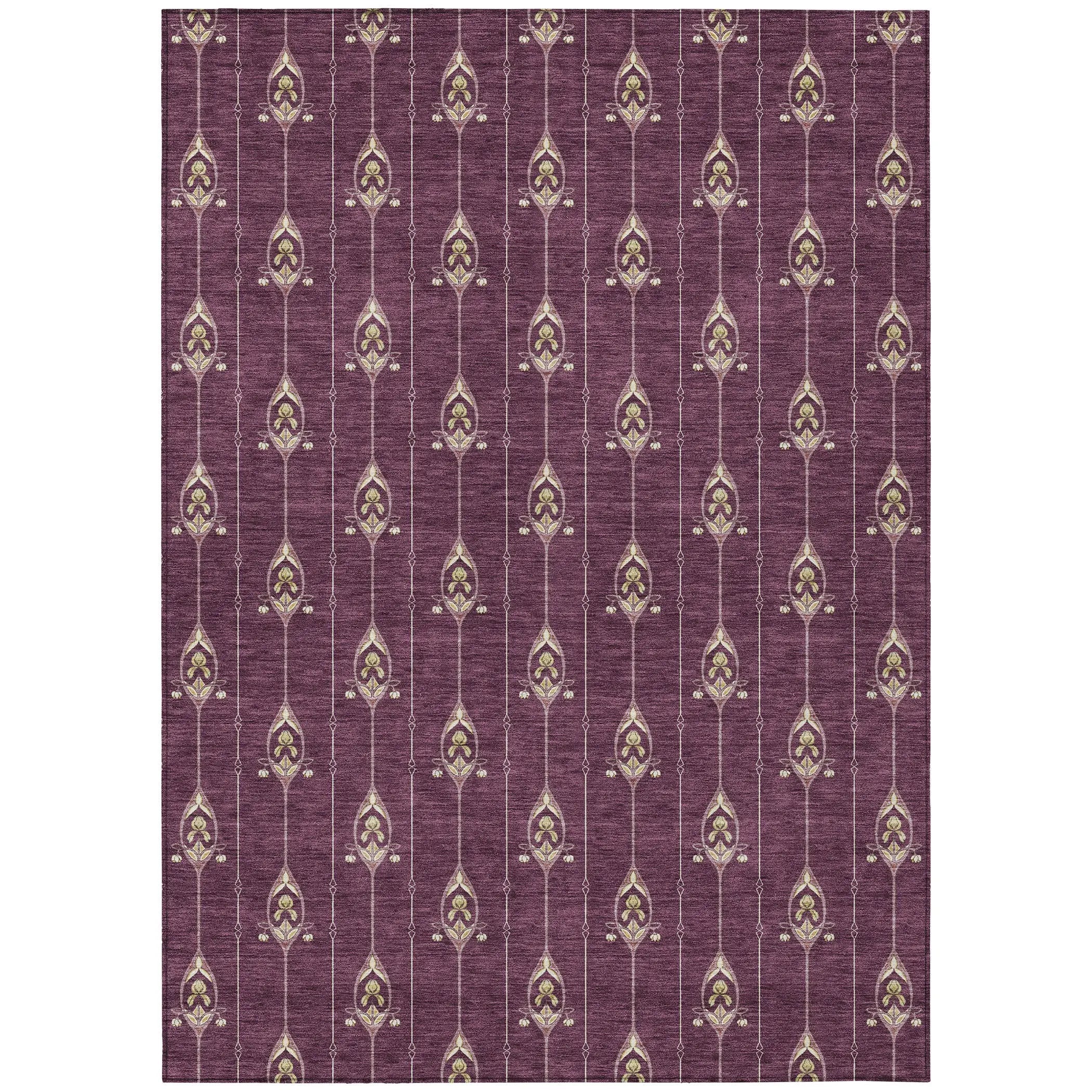 9' X 12' Eggplant And Graphite Geometric Washable Indoor Outdoor Area Rug Homeroots Outdoor