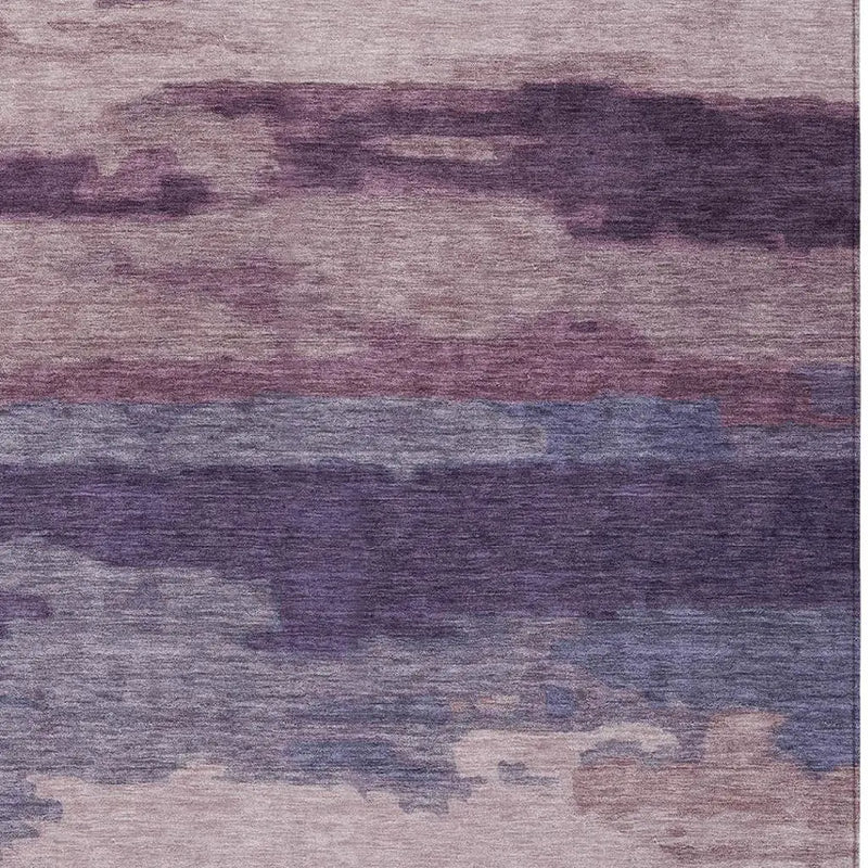9' X 12' Eggplant And Purple Abstract Washable Indoor Outdoor Area Rug Homeroots Outdoor