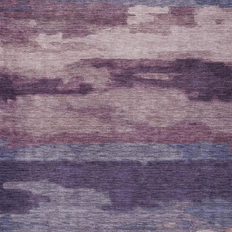 9' X 12' Eggplant And Purple Abstract Washable Indoor Outdoor Area Rug Homeroots Outdoor