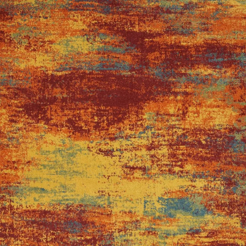 9' X 12' Flame Abstract Indoor Outdoor Area Rug Homeroots Outdoor