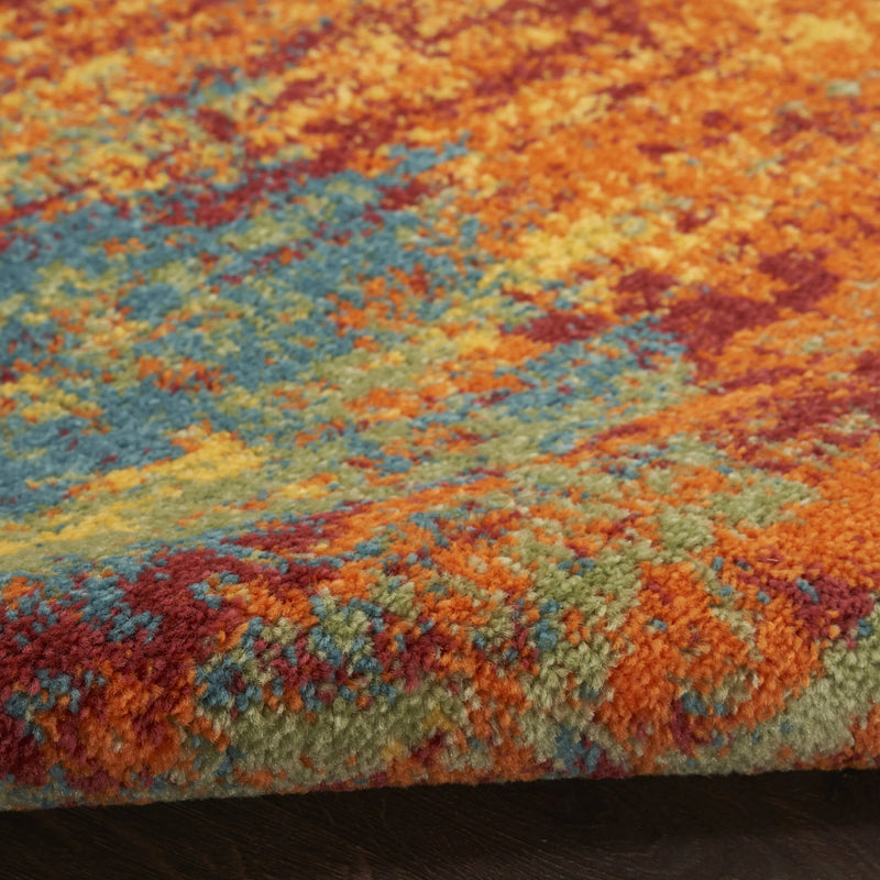 9' X 12' Flame Abstract Indoor Outdoor Area Rug Homeroots Outdoor