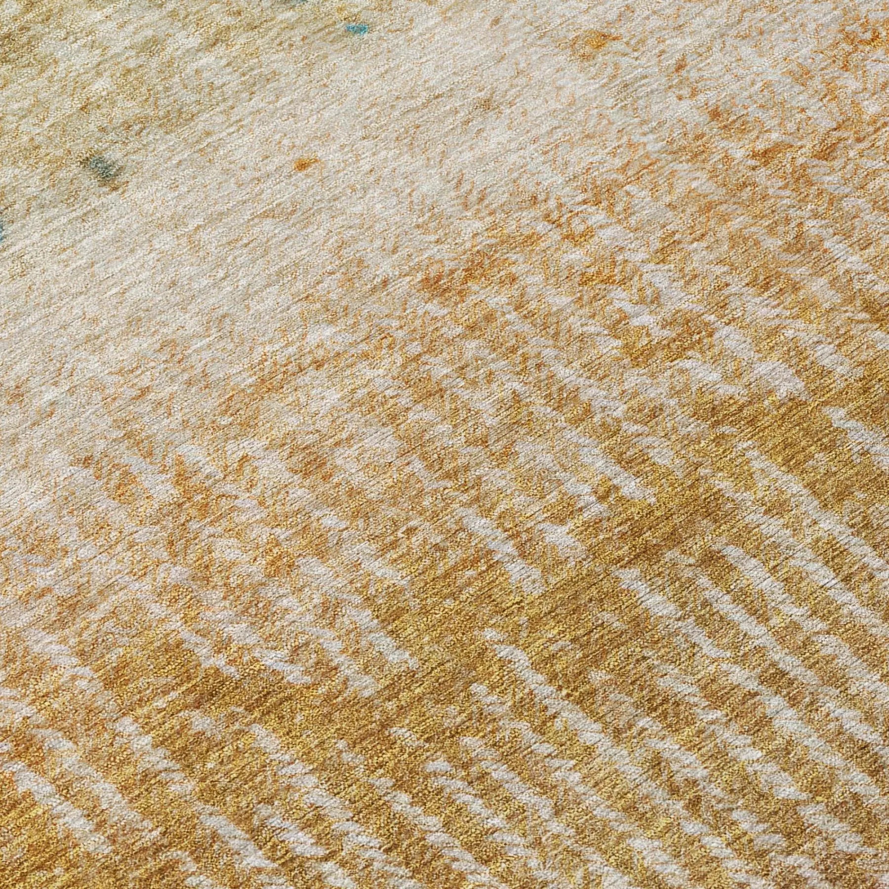 9' X 12' Gold And Beige Abstract Washable Indoor Outdoor Area Rug Homeroots Outdoor