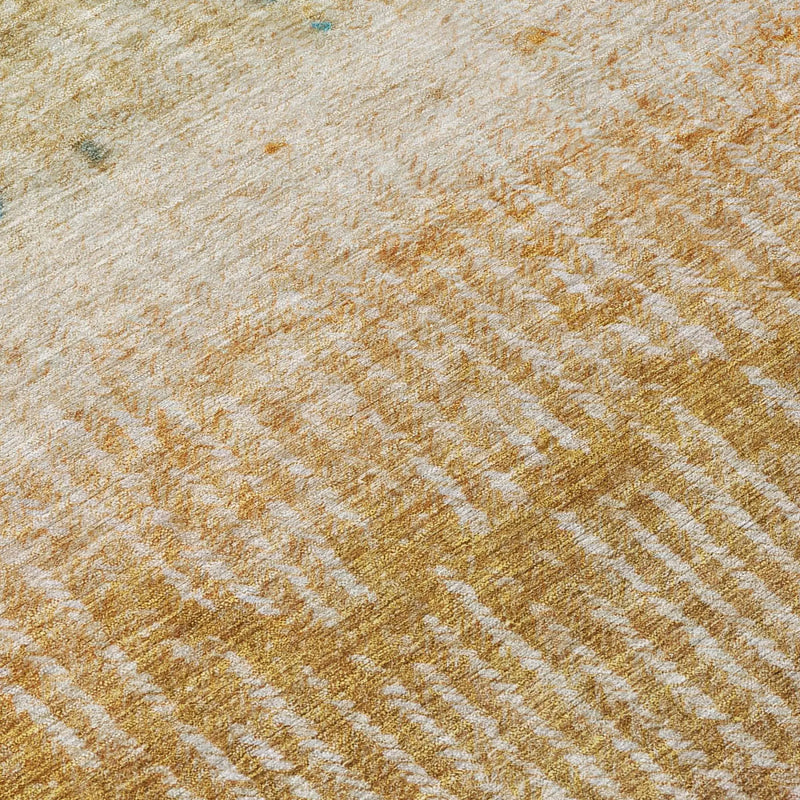 9' X 12' Gold And Beige Abstract Washable Indoor Outdoor Area Rug Homeroots Outdoor