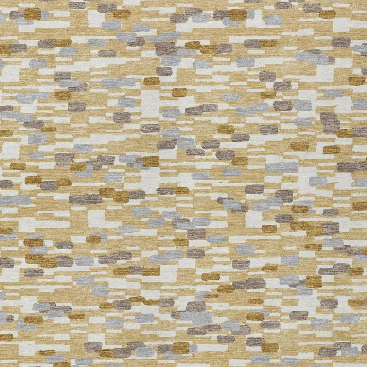 9' X 12' Gold And Beige Geometric Washable Indoor Outdoor Area Rug Homeroots Outdoor