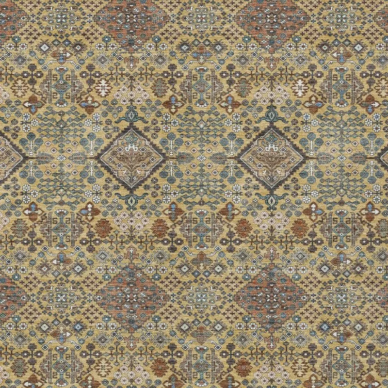 9' X 12' Gold And Copper Geometric Washable Indoor Outdoor Area Rug Homeroots Outdoor