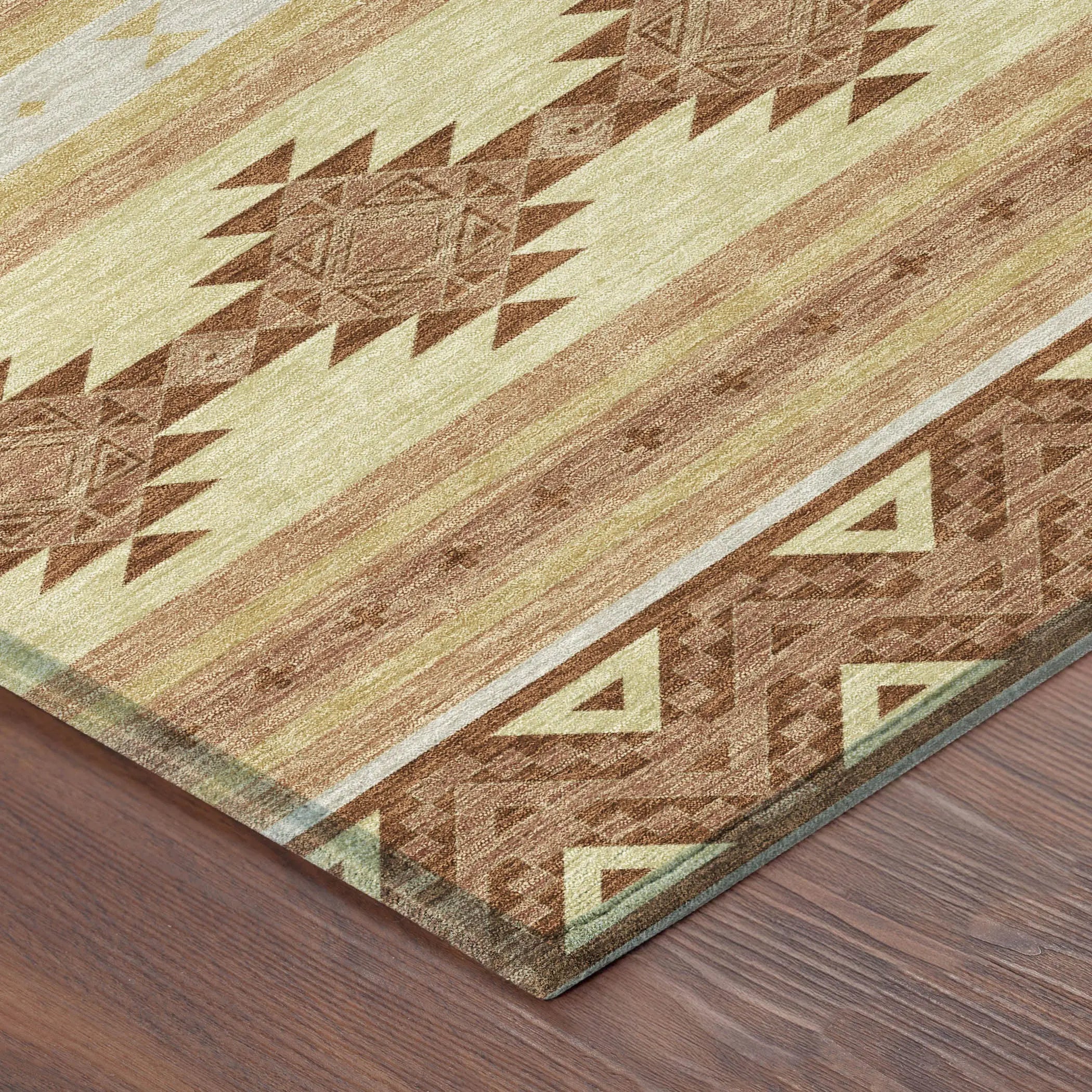 9' X 12' Gold And Copper Southwestern Washable Indoor Outdoor Area Rug Homeroots Outdoor