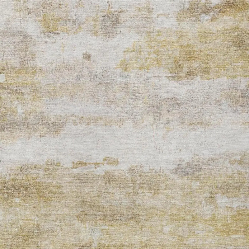 9' X 12' Gold And Linen Abstract Washable Indoor Outdoor Area Rug Homeroots Outdoor
