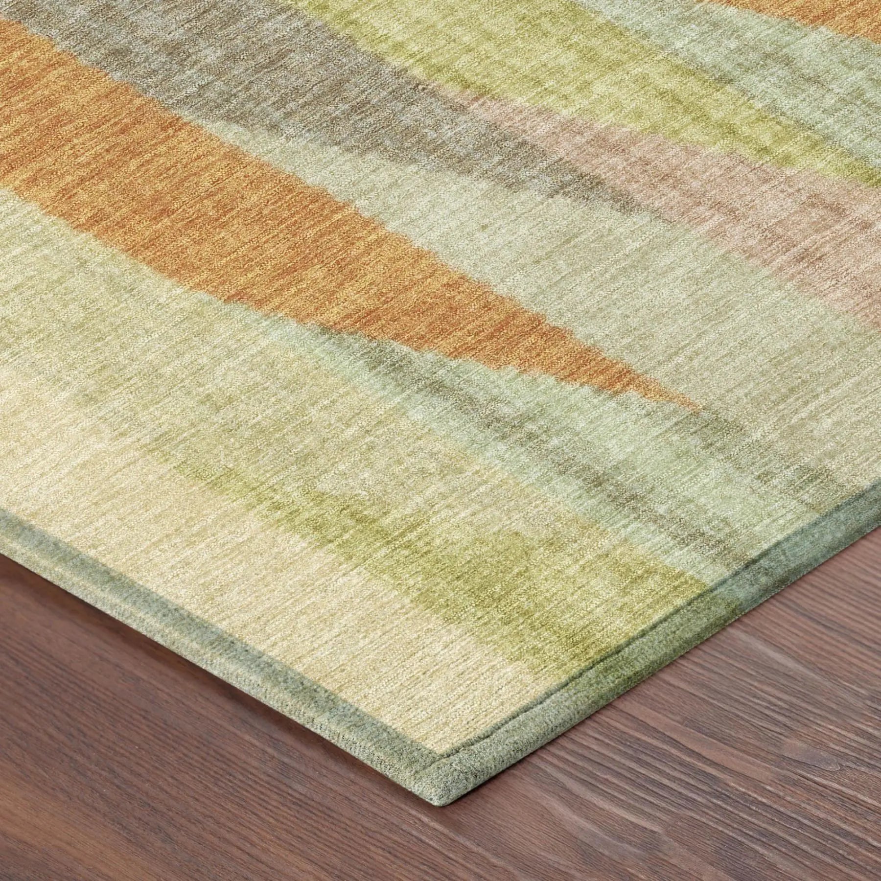 9' X 12' Gold And Wheat Striped Washable Indoor Outdoor Area Rug Homeroots Outdoor