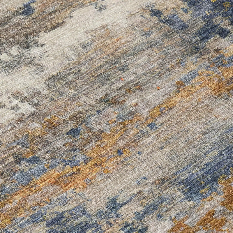 9' X 12' Granite Gray And Gray Abstract Washable Indoor Outdoor Area Rug Homeroots Outdoor
