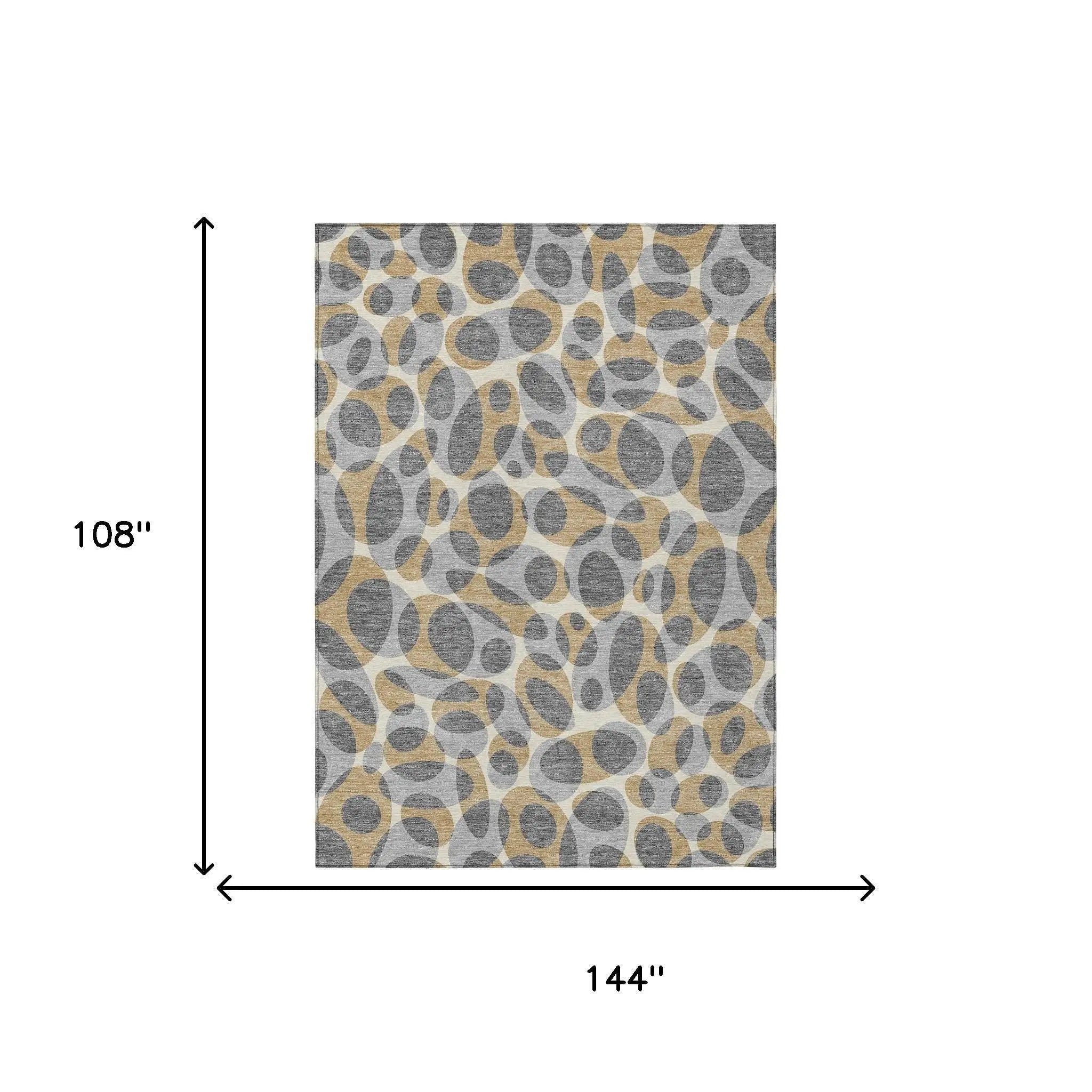 9' X 12' Gray And Beige Abstract Washable Indoor Outdoor Area Rug Homeroots Outdoor