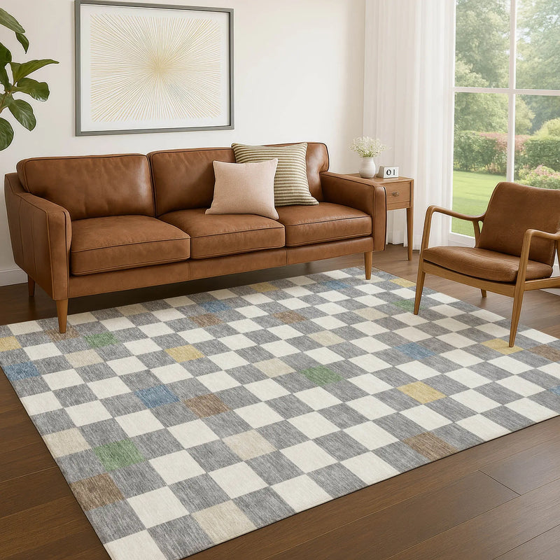9' X 12' Gray And Beige Geometric Washable Indoor Outdoor Area Rug Homeroots Outdoor