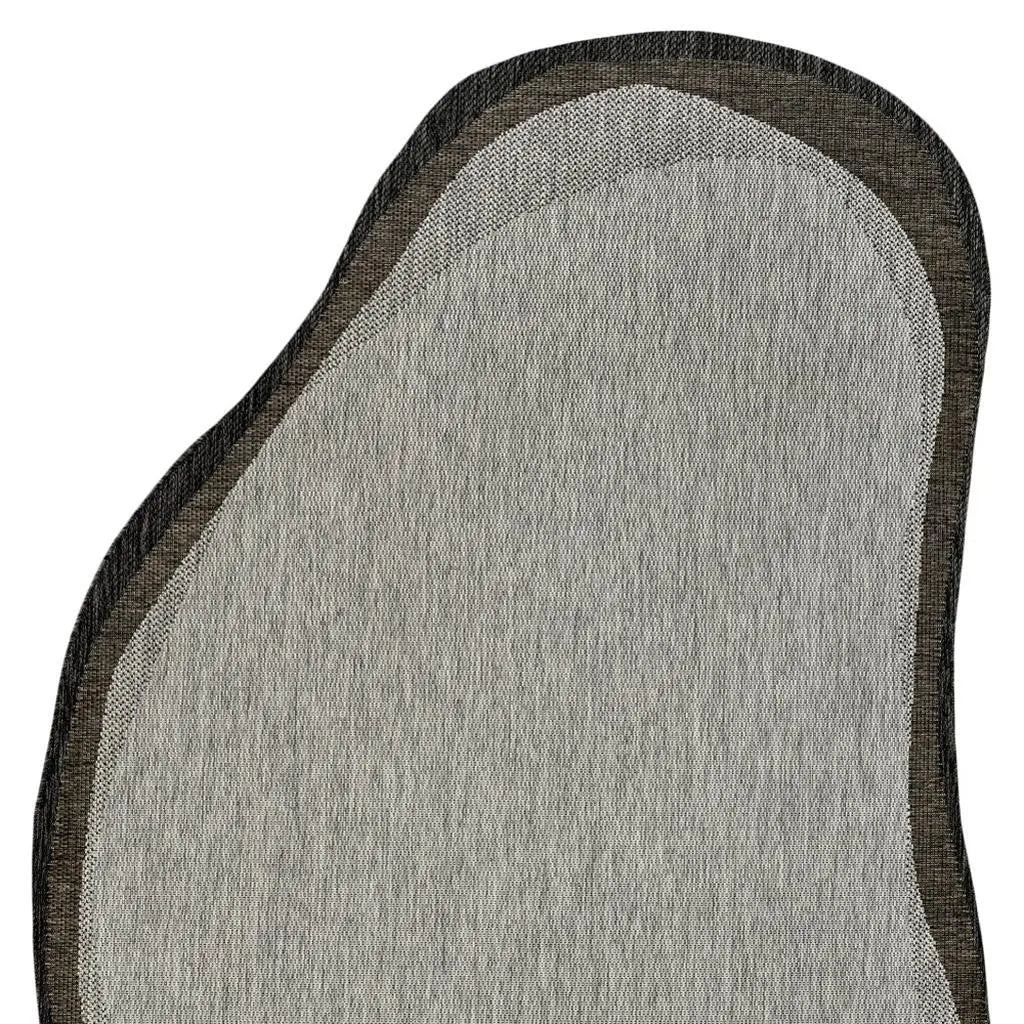 9' X 12' Gray And Black Abstract Indoor Outdoor Area Rug Homeroots Outdoor