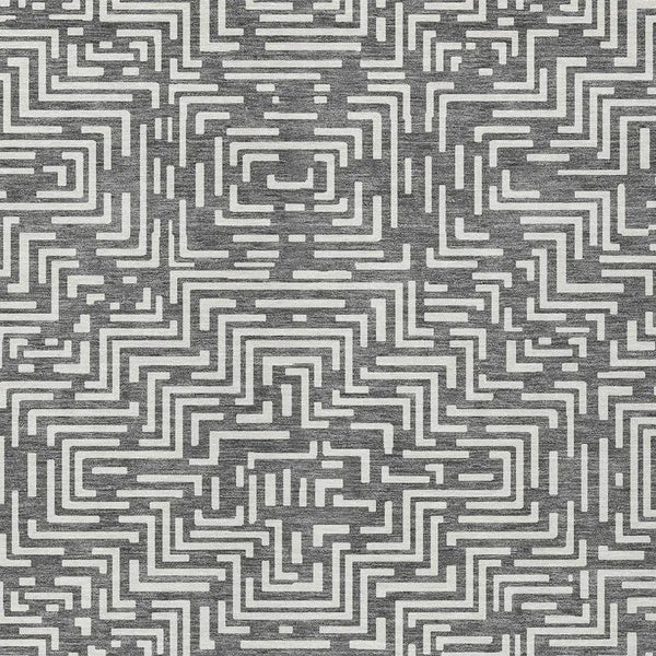 9' X 12' Gray And Brown Geometric Washable Indoor Outdoor Area Rug Homeroots Outdoor