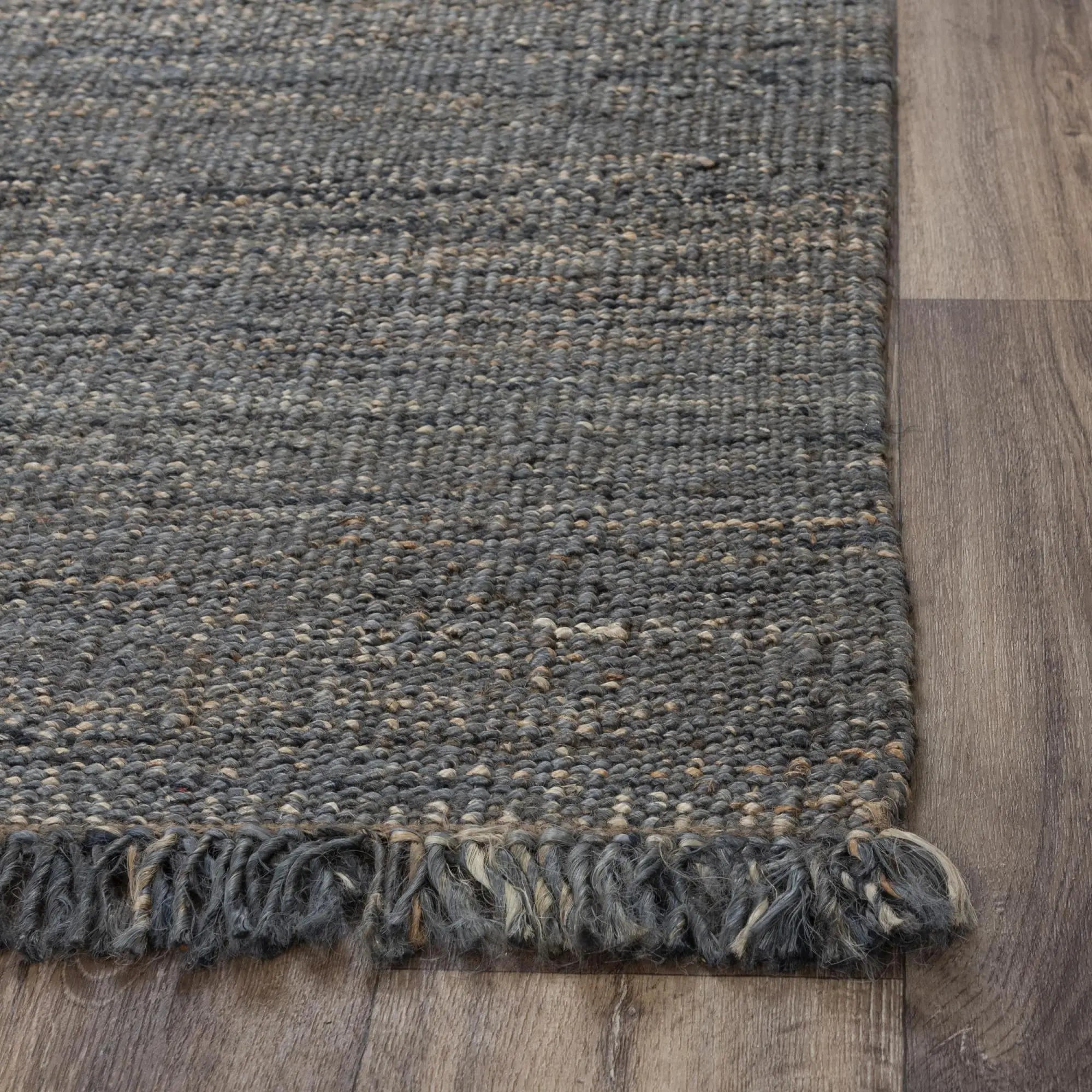 9' X 12' Gray And Brown Jute Hand Woven Area Rug Homeroots Home Decor