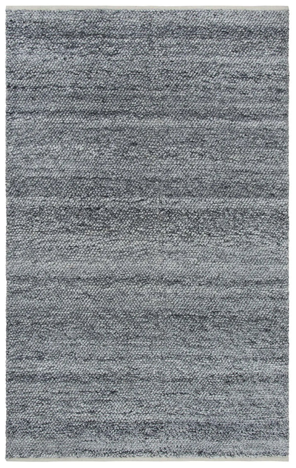 9' X 12' Gray And Charcoal Wool Hand Woven Area Rug Homeroots Home Decor