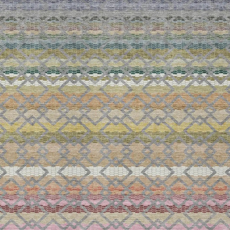 9' X 12' Gray And Chocolate Striped Washable Indoor Outdoor Area Rug Homeroots Outdoor