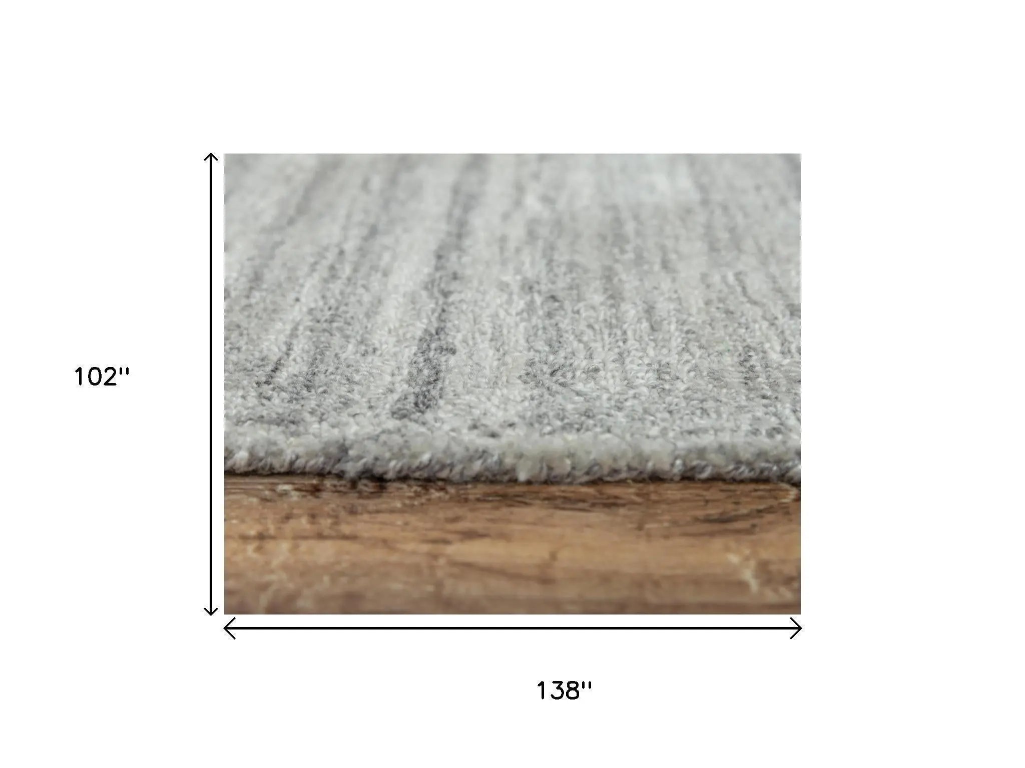 9' X 12' Gray And Dark Gray Striped Hand Tufted Area Rug Homeroots Home Decor