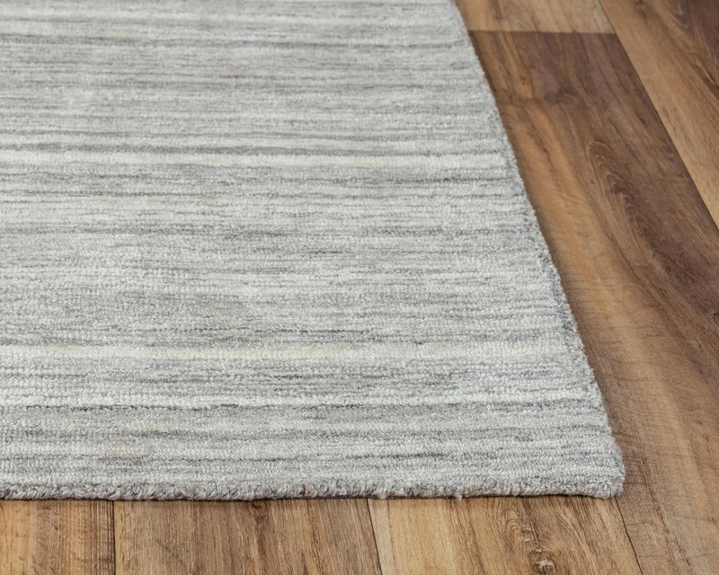 9' X 12' Gray And Dark Gray Striped Hand Tufted Area Rug Homeroots Home Decor
